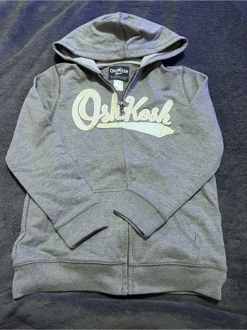 OshKosh B'gosh Gray Zip-Up Hoodie for Boys